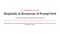 AI Hospitality Prompt Pack – ChatGPT & Claude Prompts for Restaurants